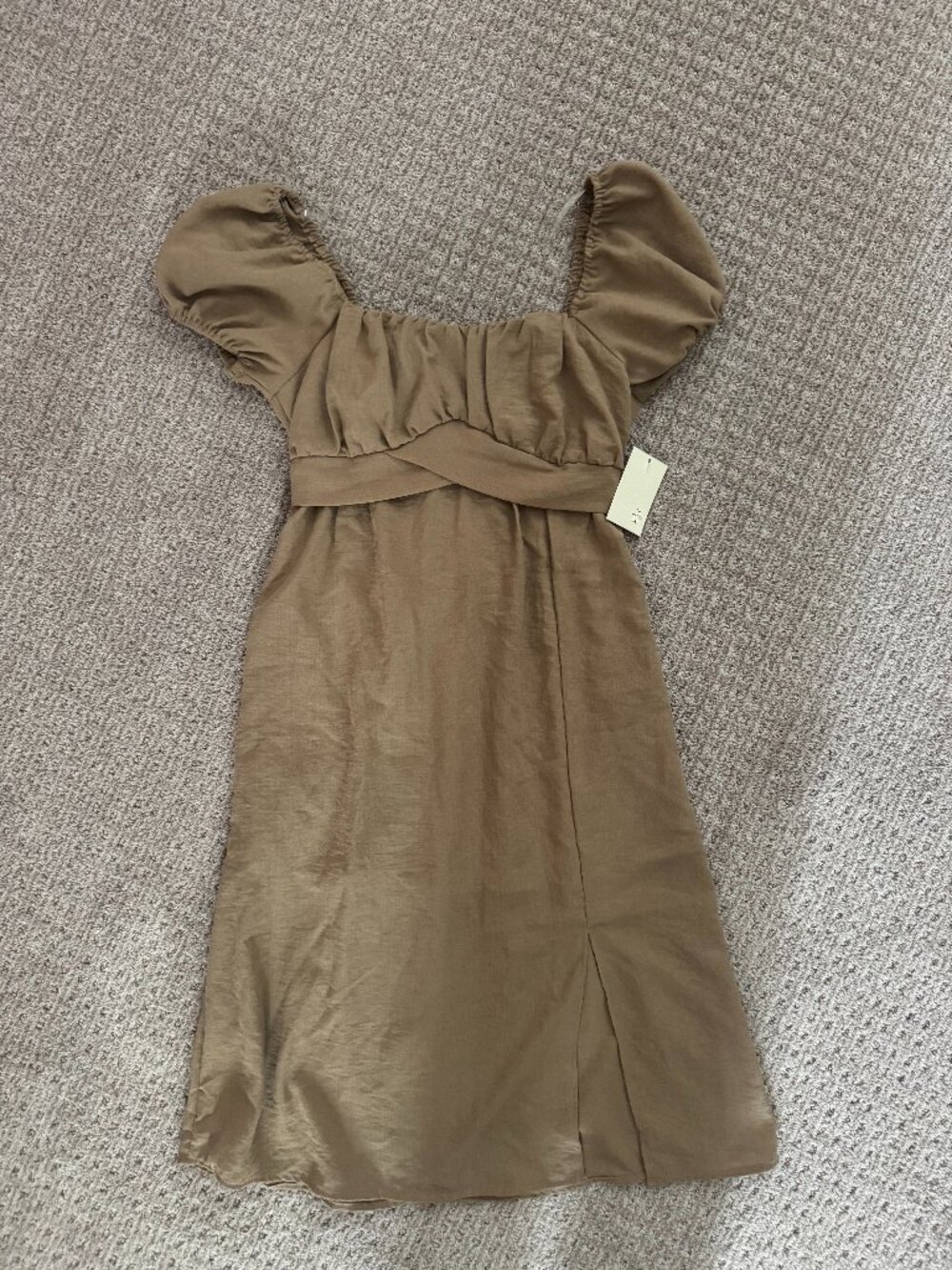 NWT Pie in the Sky Taupe Dress with slit